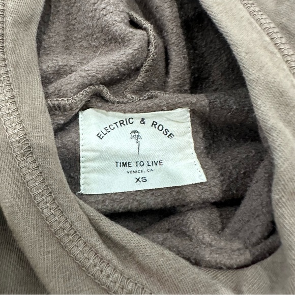 Electric & Rose Yvonne sweatshirt hoodie & sweatpants set brown  XS - Picture 7 of 11